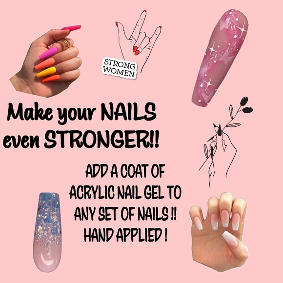 2xHP CHRISTMAS GOLD COFFIN 💅NAILS glue on PRESS ON w FREE SALON QUALITY GLUE ✨️ - Picture 8 of 8